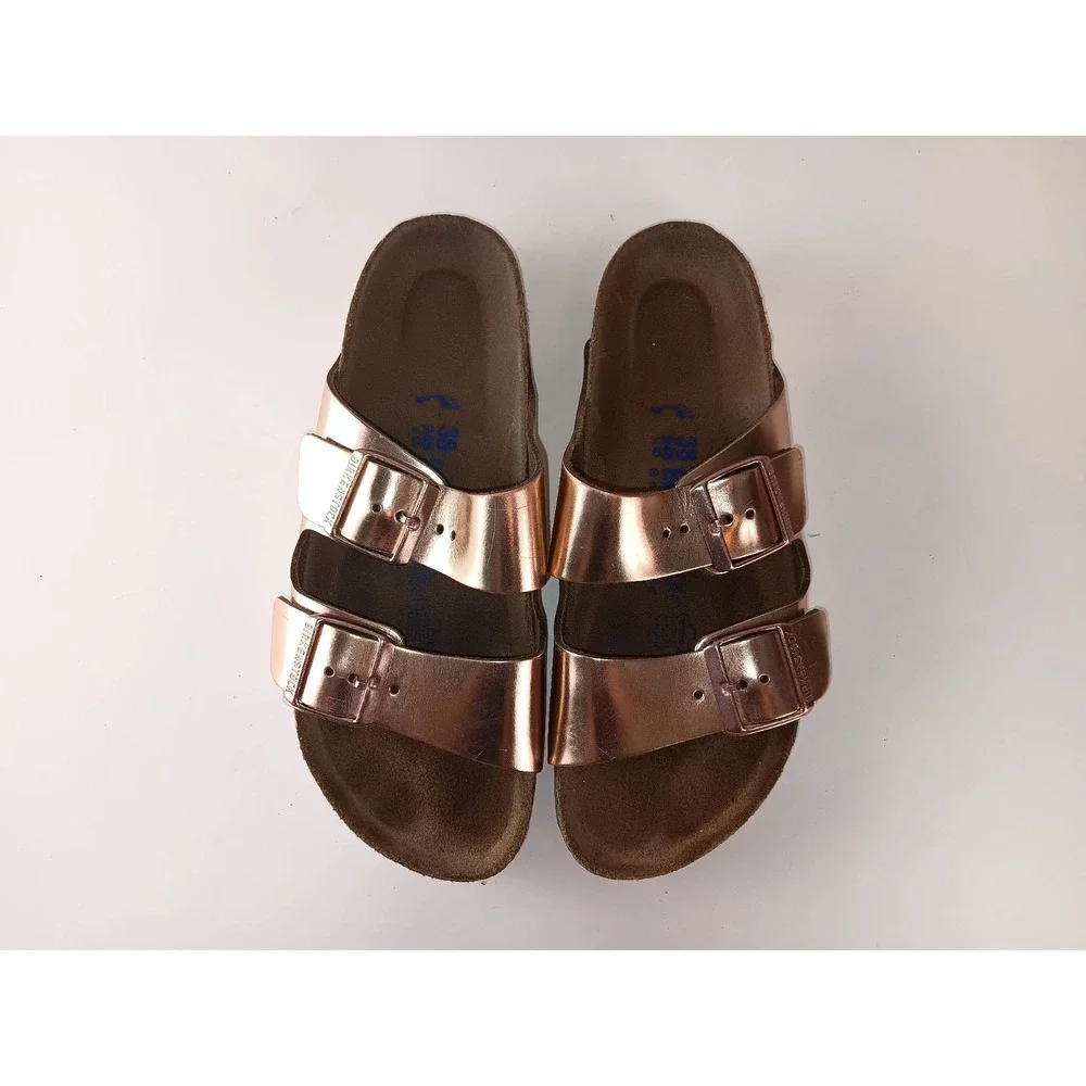 Birkenstock Arizona Soft Footbed Women's Double Strap Shoes Size 7 unisex - Picture 2 of 12